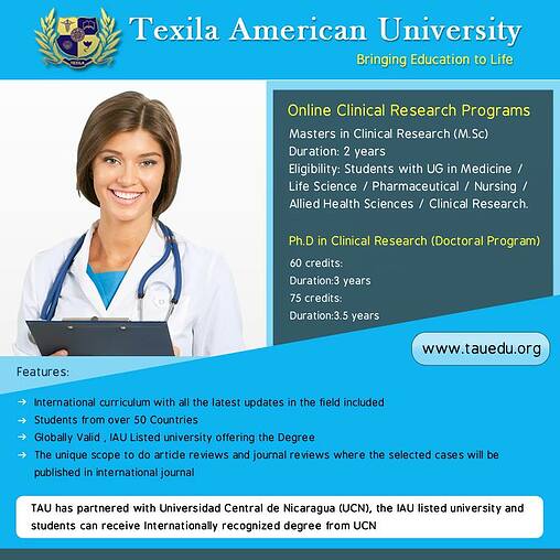 Clinical research programs online @ TAU