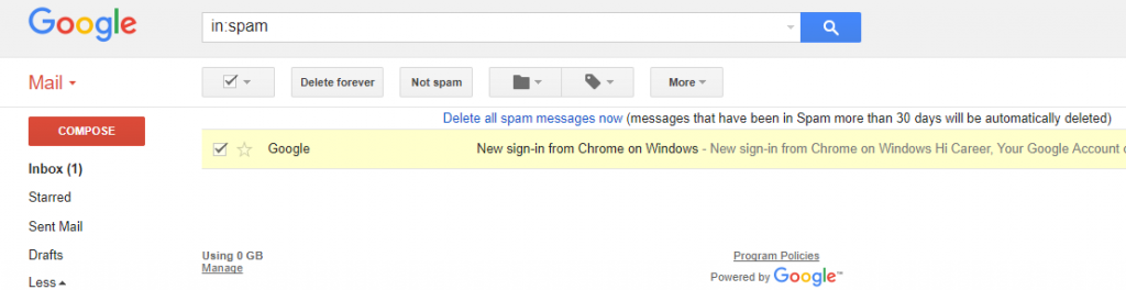 Removing-mail-from-Spam