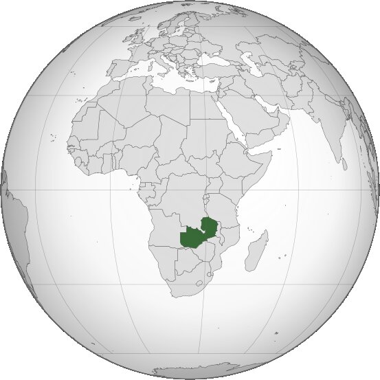 Zambia-orthographic-projection